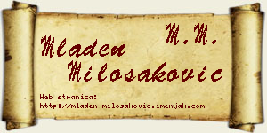 Mladen Milošaković vizit kartica